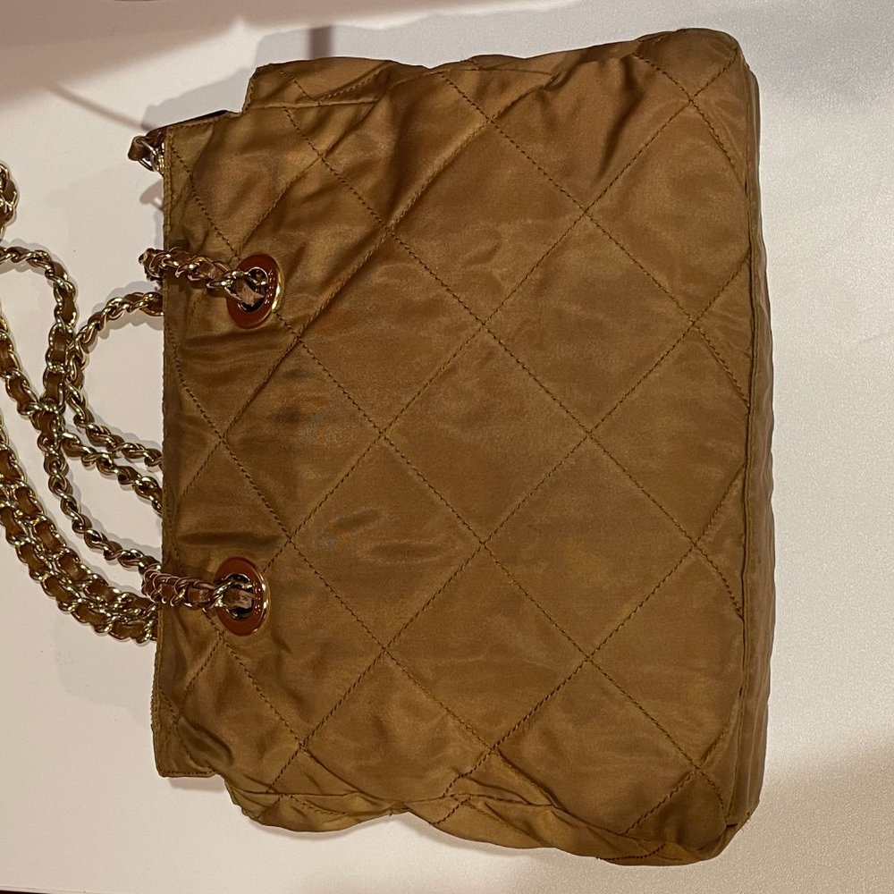 Prada Vintage Cloth Handbag; Brown - Picture 10 of 13